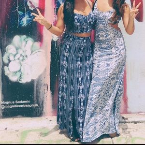 ❌SOLD❌ Two piece set- crop tank and maxi skirt
